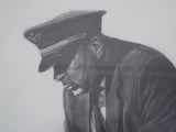 Original Aviation Pilot Realism Pencil Drawing Painting Seamus Conley Framed Art