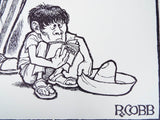 Vintage Signed Ron Cobb Print Ltd Ed Underground Free Press Cartoon Foreign Aid