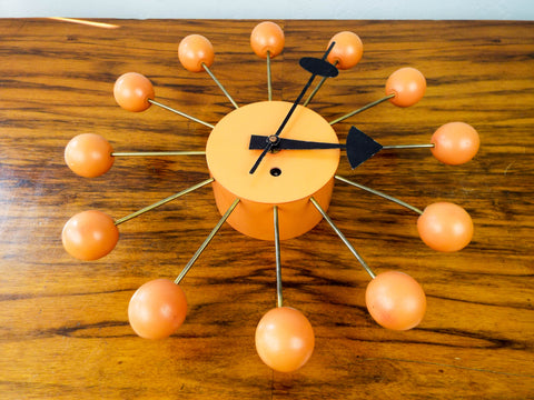 Original 1950s George Nelson Wind Up Ball Clock No 4755