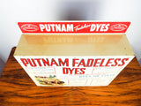Vintage Advertising Putnam Dyes General Store Countertop Display Tin Cabinet 40s