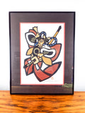 Japanese Samurai Woodblock Print Signed by Yoshitoshi Mori