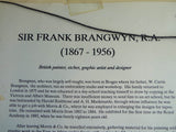 Vintage Frank Brangwynn First State Original Etching British Artist Framed Art