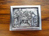 Vintage Religious Art Henryk Winograd Pure Silver HW999 Repousse Paperweight