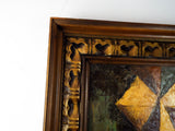 Vintage Original Oil On Canvas Framed Abstract Art Companion 1950s Bizarre Art