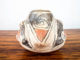 Vintage Badger Effigy Pot Casas Grandes Mata Ortiz Pottery Jar Polychrome Paint