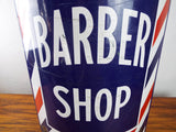 Vintage 1940s Advertising Enamel Barber Shop Corner Sign