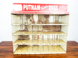Vintage Advertising Putnam Dyes General Store Countertop Display Tin Cabinet 40s