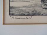 Vintage Signed Gordon Grant (1875-1962) Namesake Lithograph Sailing Boat Nancy