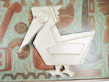Vintage Large MCM Abstract Wall Art Sculpture ~ Pelican Bird