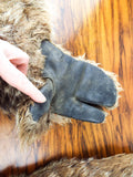 WW2 USAF B-17 Bomber Machine Gunner Mittens Wolf Fur Trigger Finger Gloves 1940s