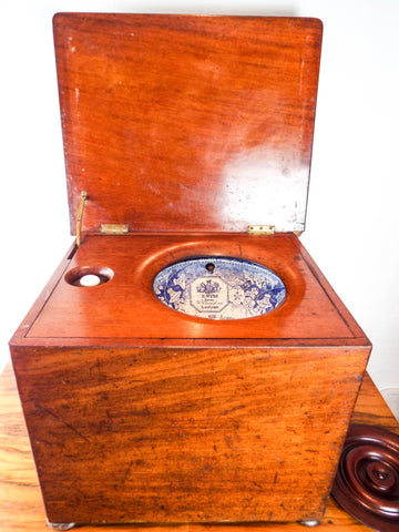 Antique 19th C British Victorian Water Closet Toilet