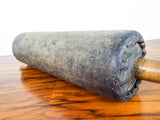 Antique Primitive Wood & Leather Rolling Pin