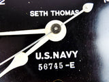 Vintage Bakelite Seth Thomas WW2 Era Deck Clock US Navy Working Military Clock