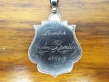Antique Silver Religious 1886 Temperance Prohibition Medallion Medal Pendant