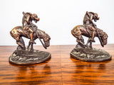 Vintage 1920s Western Indian Horse Bookends End of the Trail after James Fraser