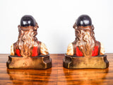 Vintage 1920 Bronze Clad Bookends of Dante Beatrice Bookends by Armor Bronze Co