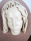 Vintage Religious Virgin Mary Wall Sculpture