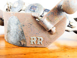 Vintage Western Cowboy Spurs Concho Belt Silver Overlay Ranch Decor Caballeros