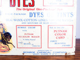 Vintage Advertising Putnam Dyes General Store Countertop Display Tin Cabinet 40s