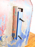 Vintage 40s Cast Iron US Mail Mailbox Red Blue Wall Mount Letterbox for Letters