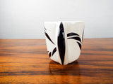 Vintage Whimsical Tom Hatton Zebra Ceramic 25 Set Demitasse Coffee 1980s Pottery