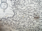 Original Antique 16th C Map Of France ~ 1573 Galliae Regni Potentiss Ortelius
