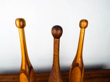 Antique Wooden Juggling Pins Wooden Indian Clubs Exercise Tossing Clubs 1900