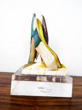 Vintage Color Modern Abstract Soapstone Sculpture by Beatrice W Eiges Modern Art