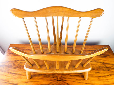 Maple Finish Magazine Rack Vintage Solid Maple Wooden Monterey Style Magazine Rack R Veal & Son ...