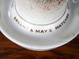 Antique Advertising Bryant & May Match Holder & Striker by Minton