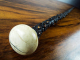 Antique 19th C Blackthorn Walking Cane With Bone Handle