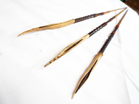 Antique Head Hunting Cassowary Bone Tipped Arrows ~ Papua New Guinea