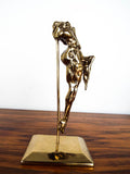 Vintage Abstract Art Mid Century Ballerina Sculpture Brass Dancer Statue Dancing